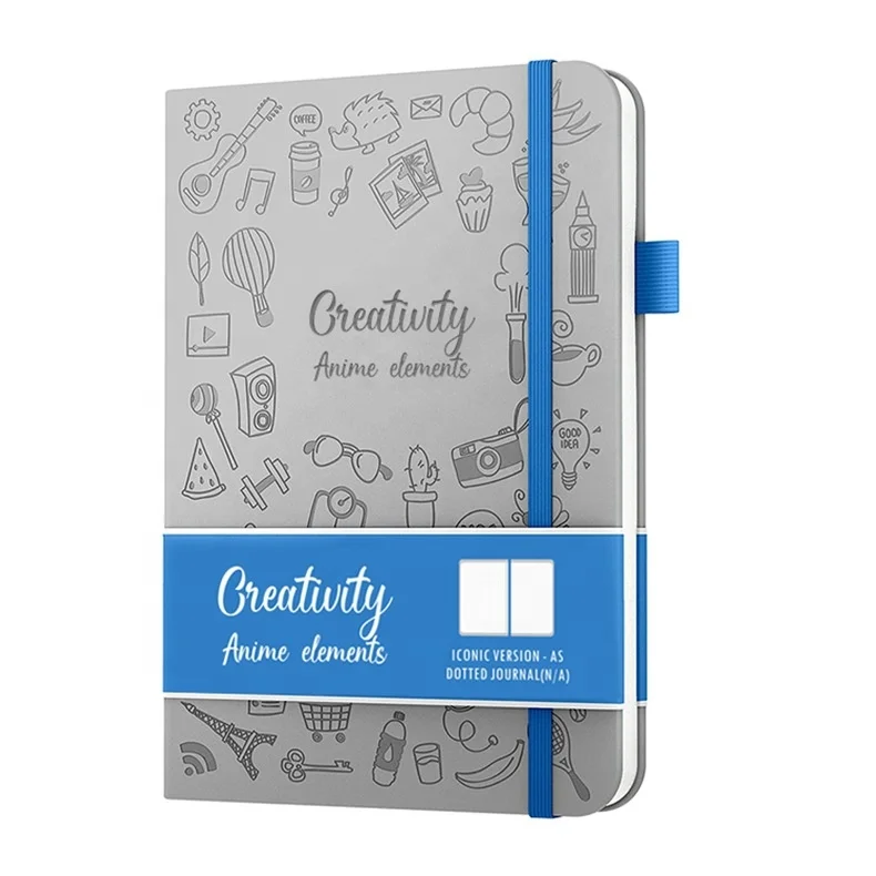 Wholesale Custom Factory Gratitude Planner Design leather Fabric Premium A5 Hardcover Dotted Notebook Journal