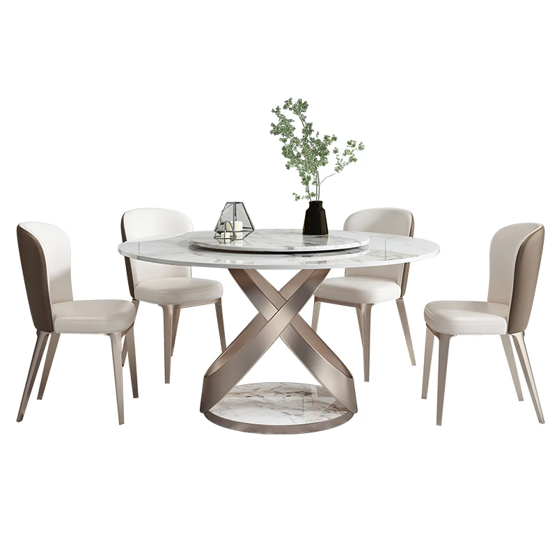 restaurant table and chair set restaurant dining Light luxury SLATE table round table