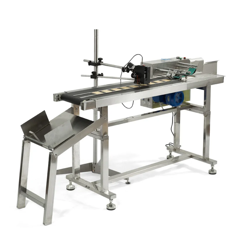 Automatic plastic adhesive labelling counting paging machine date with stacker for hot sale