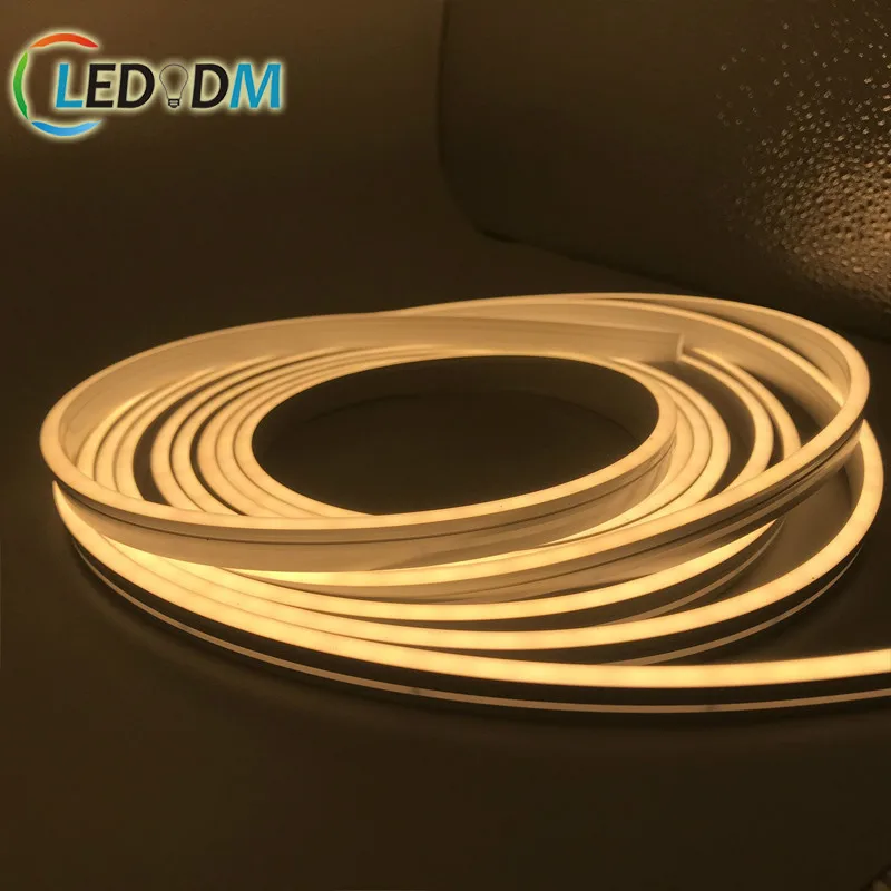 100% чистый силикон водонепроницаемый DC12V 24V SMD2835 LED гибкий неон 120 светодиодов/м белый/красный/зеленый/синий/RGBW