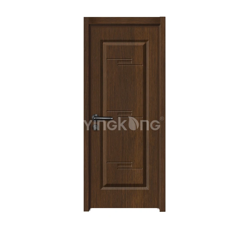 Foshan Factory Price Black Color Wood Plastic Composite Door Bathroom Interior Wpc Doors