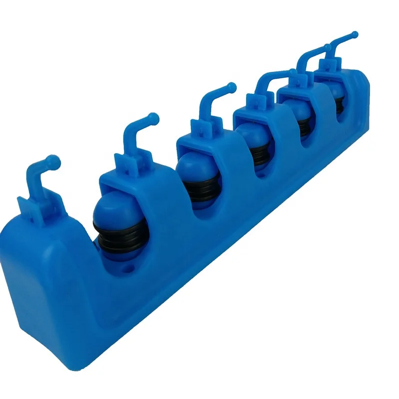 5 position with 6 hooks mop broom holder wall mounted mop organizer holder