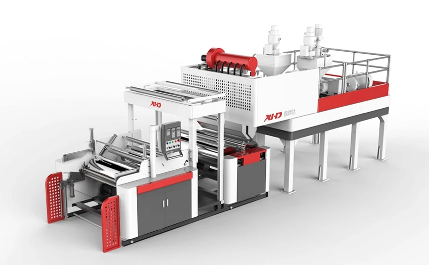 XHD  best price 1 meter semi- automatic  LLDPE  extruder for stretch film plastic stretch film making machinery