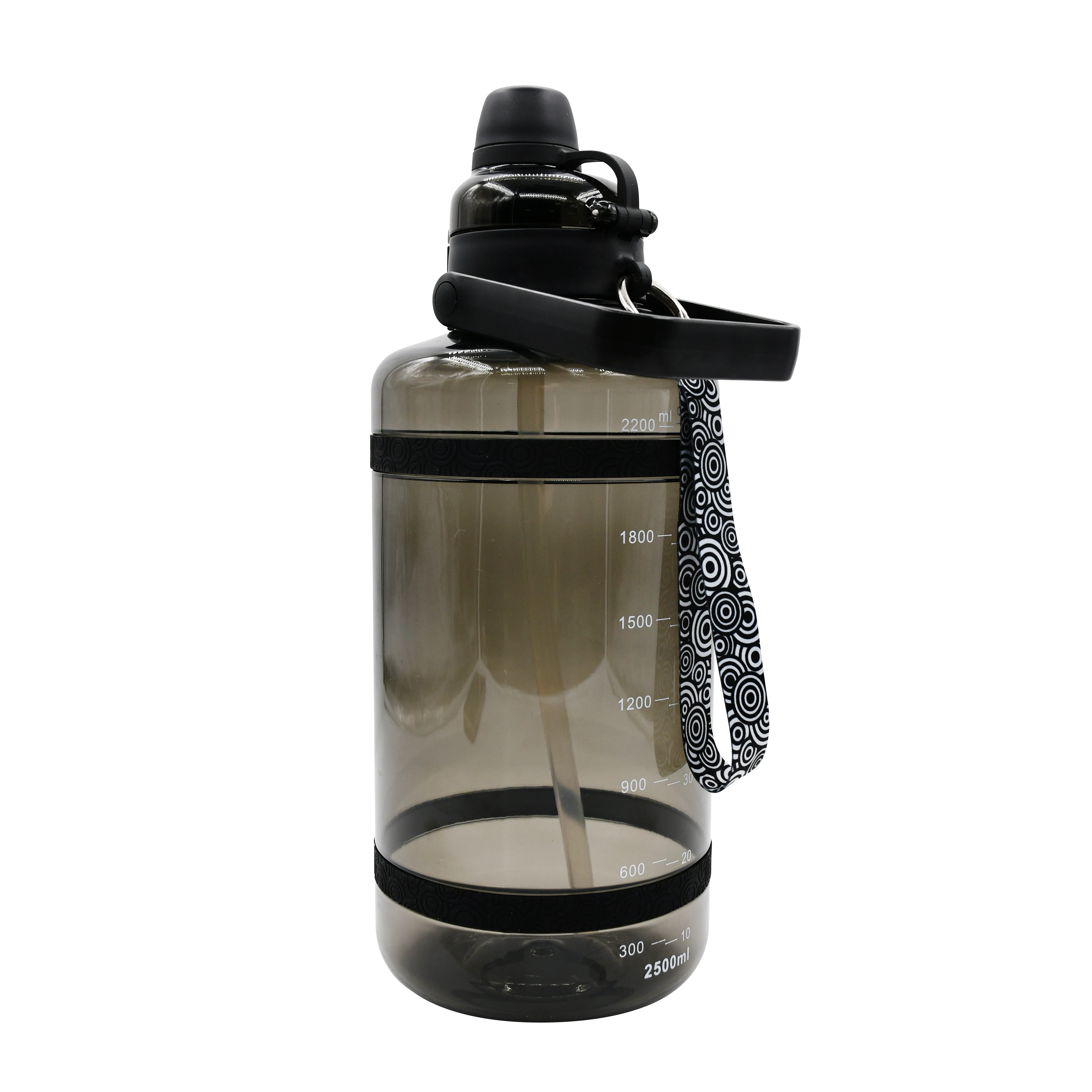 Custom sports plastic large half gallon  32oz 1L motivational water bottle 2 liter water bottle with time marker&straw