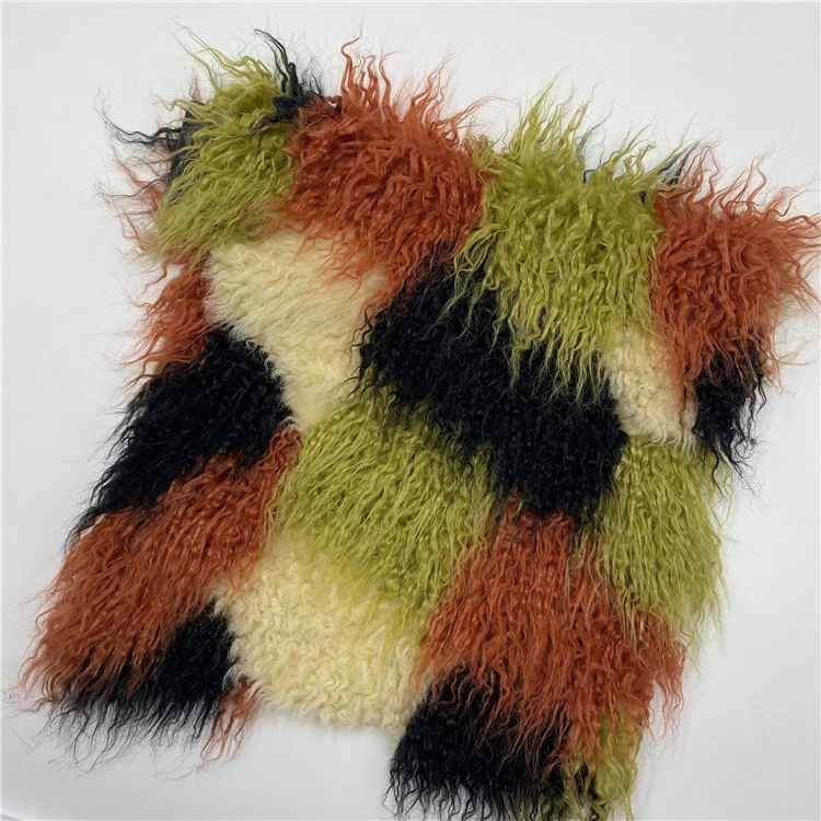 Длинная ткань из искусственной шерсти монгольской овчины искусственного меха для одежды и одеяла