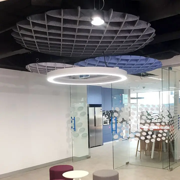 Suspended ceiling acoustic panel sound absorber baffle ceiling sound proofing for the studio