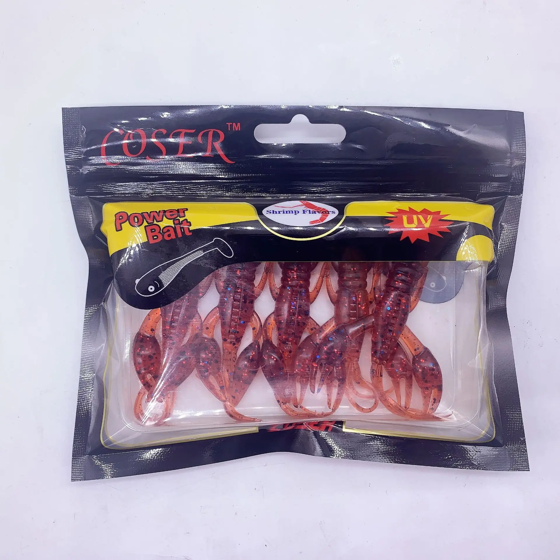 5pcs/bag High-quality 8cm/5g Artificial Soft Crayfish Soft Bait Floating Water Tongs Shrimp Bionic Worm Bait for Saltwater
