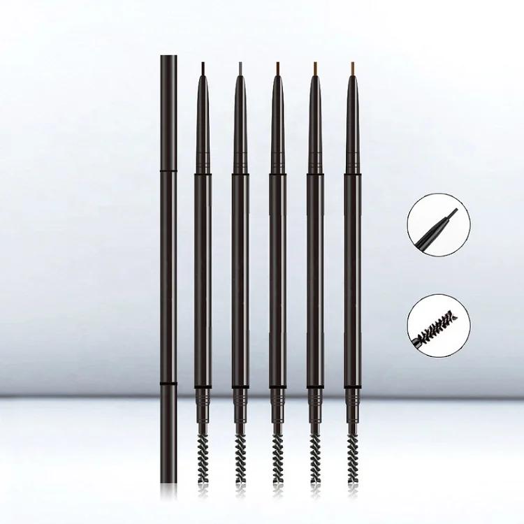New Arrival 6 Colors Vegan Natural Eyebrow Pencil  Waterproof Custom Private Label Automatic Thin Brow Pencil