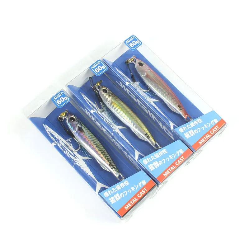 30g 40g 60g Shore Casting Jig Lure Slow Pitch Jigging Metal Fishing Jigs