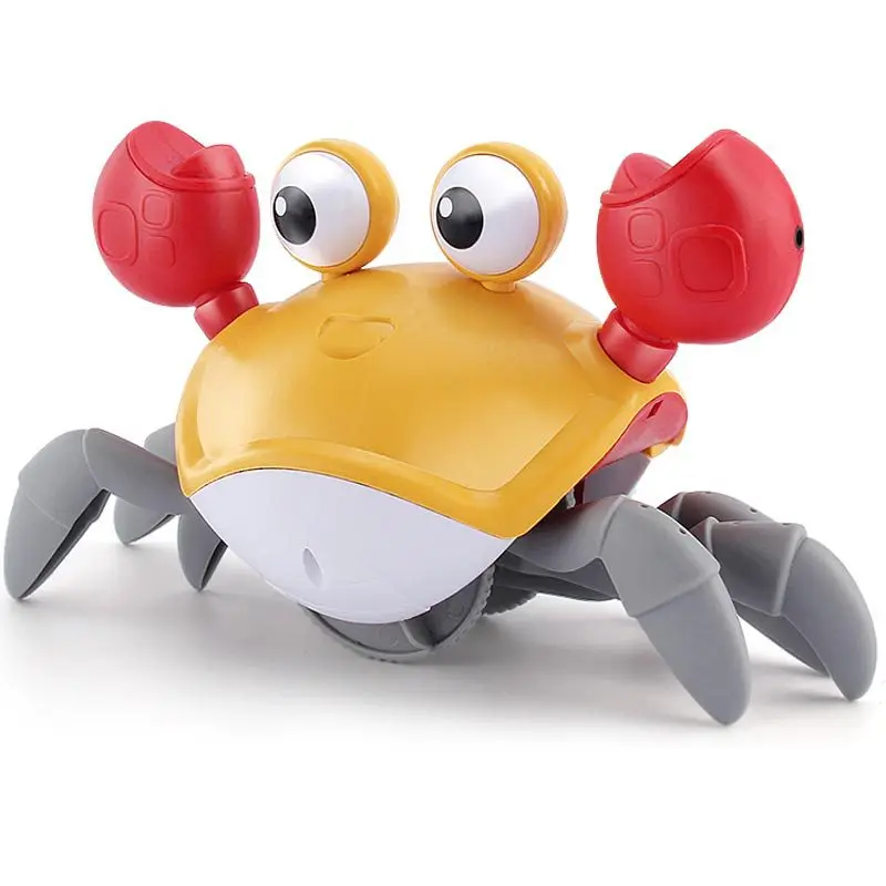Crawling crab baby toy with music and LED lights will automatically avoid obstacles sensing escape Crawling crab toy baby gift