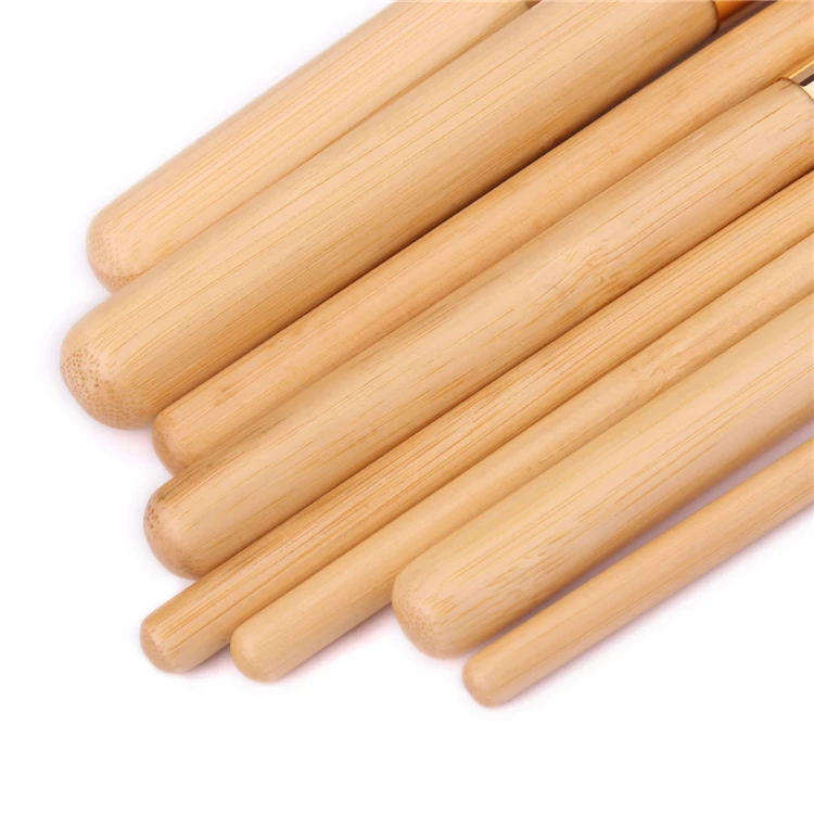 
Cosmetic Kits 8 Piece Bamboo Handle Soft Hair Vegan Makeup Brush 