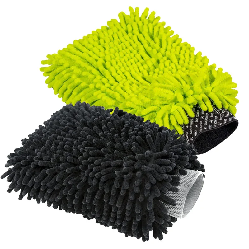 Double-sided microfiber Chenille car cleaning beauty Mitts