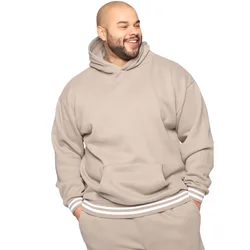 Wholesale sweatpants and hoodie set for men custom oversize 100% cotton 2 piece jogger set men tracksuit