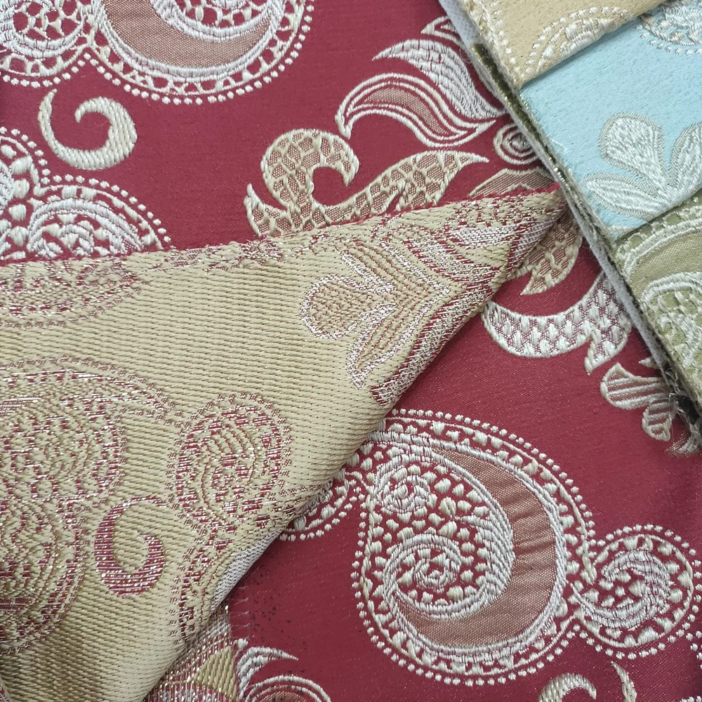 Classic design style high quality Russian brocade jacquard curtain fabric for living room