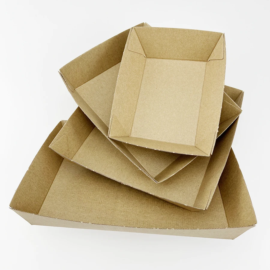 Corrugated Cheap Packaging Biodegradable Snack Tray High Quality Food Tray Supplier