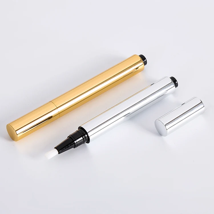 Wholesale 2.8ml Silver aluminum empty click lip oil cosmetic pen
