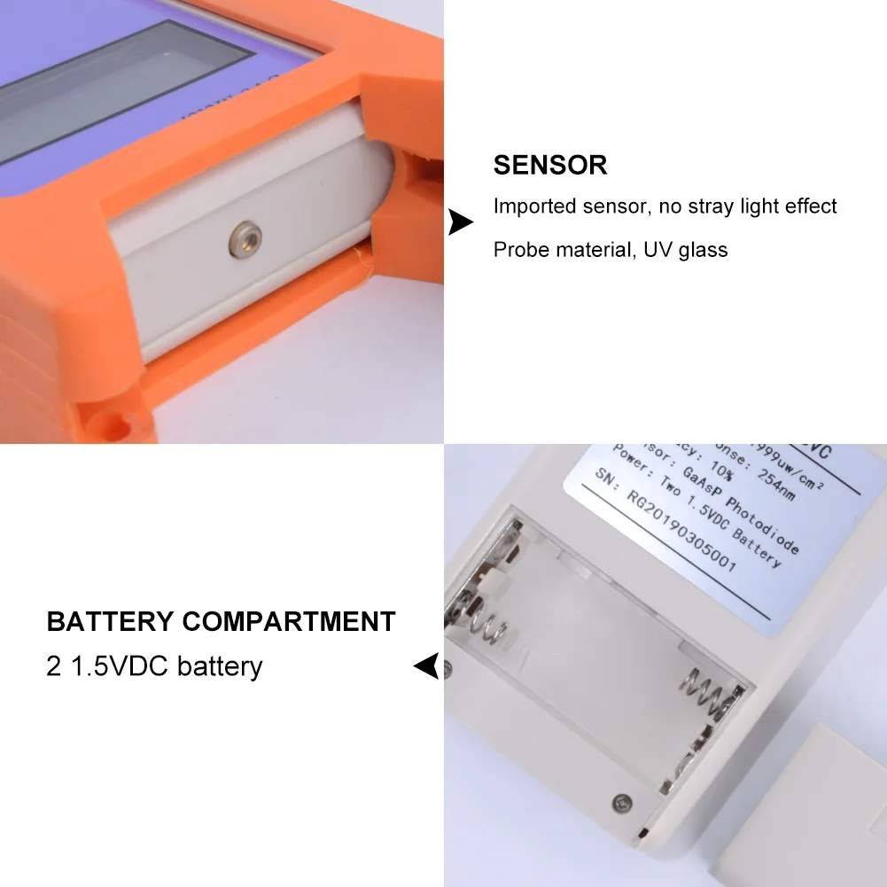 Available Light Meter 220~280nm UVC Uv Tester Light Lamp Intensity UVC Ray Energy Meter Tester