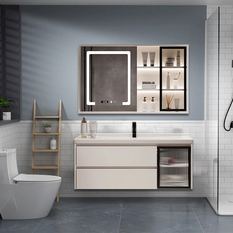 SONSILL New OEM Service Sintered Stone Bath Vanity Countertop Basin Bathroom LED Mirror Storage Cabinets