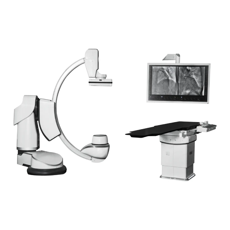 HD imaging medical Floor-Mounted C arm X-Ray Angiography system for cardiac intervention