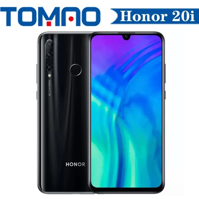 Official Global Rom Honor 20i Smartphone 6.21inch 6GB RAM 64GB 256GB ROM 3400mAh Hisilicon Kirin 710 24MP Camera Google Play