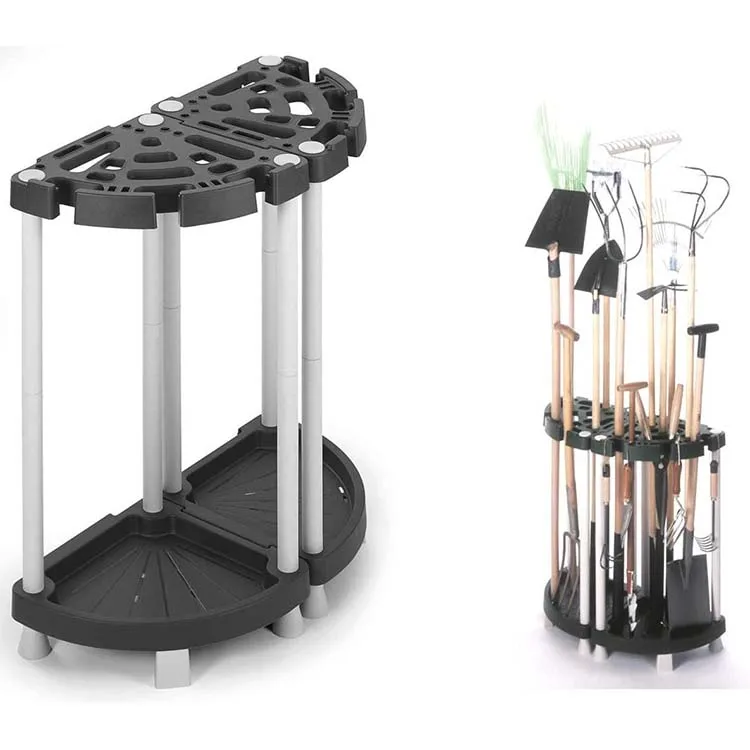 Hot sale garden tool holder organizer in robust plastic useful tool organizer garage Garden Tool Storage Rack