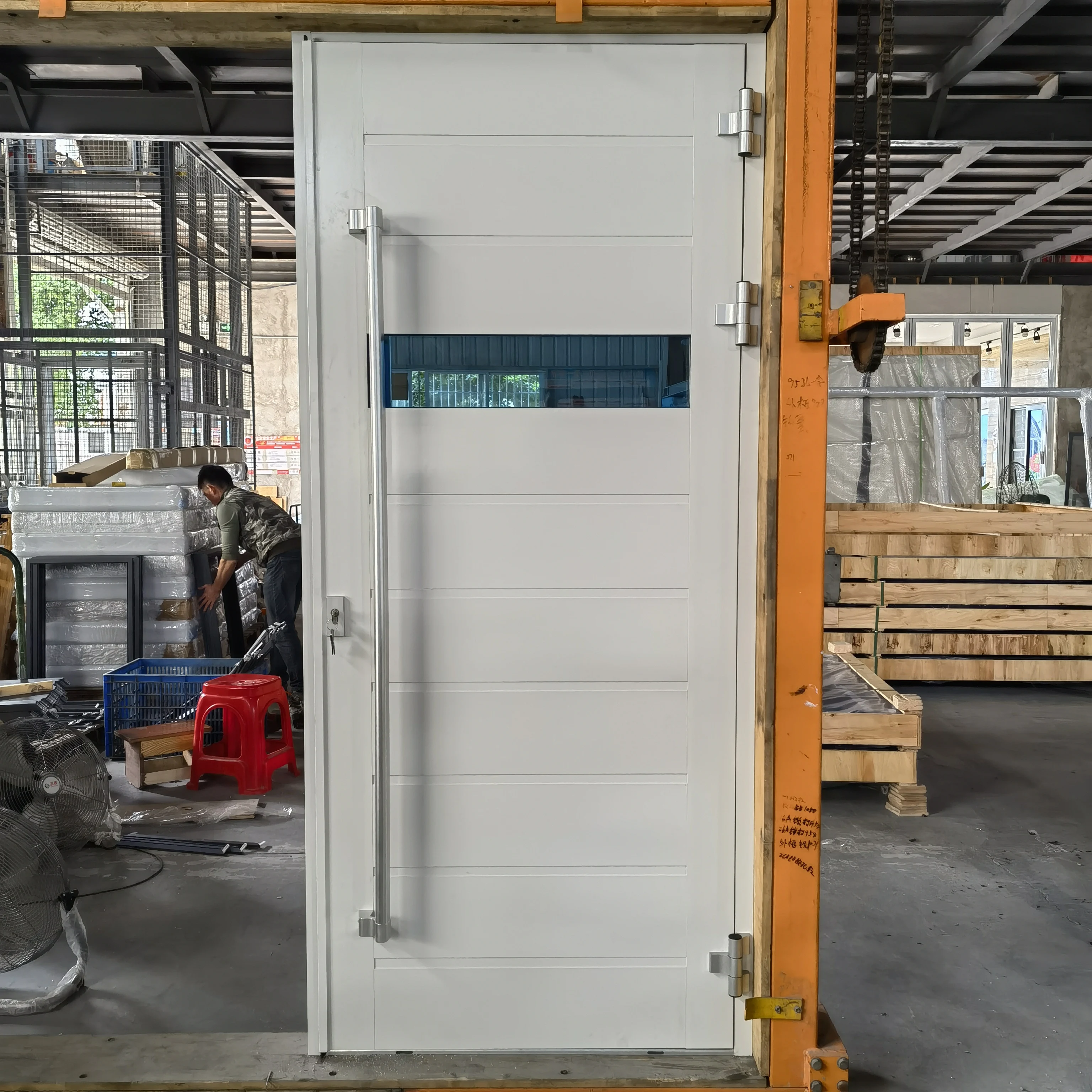 TRYBA  factory  Modern style  Exterior  Security Aluminium Main Entry Pivot Doors for house