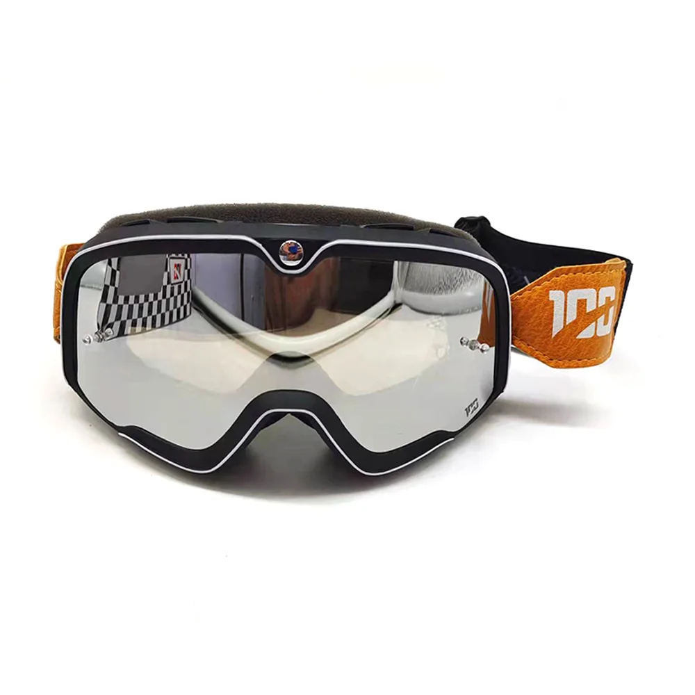 Wholesale customizable Retro bicycle motorcycle eyewear motocross glasses ATV Cafe Racer For motocross helmet glasses