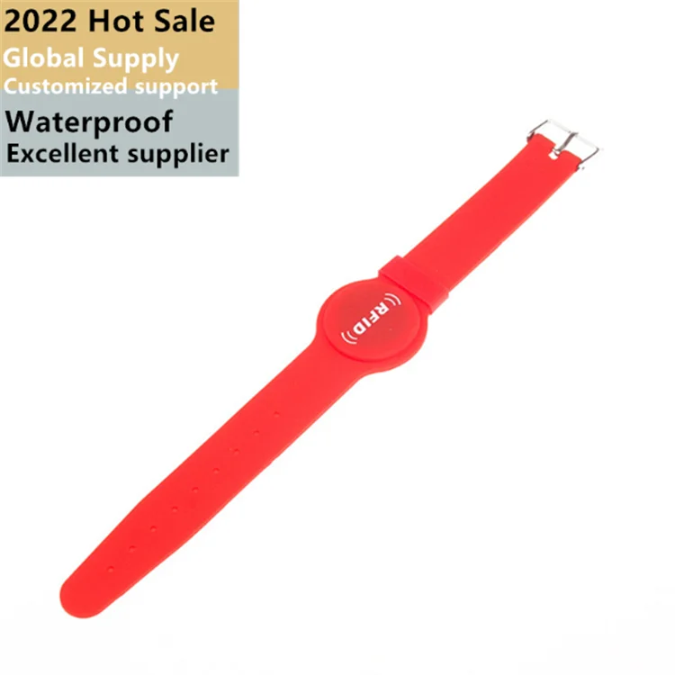 Cmrfid 125khz Silicone Rfid Wristband Bracelet Dual Chip Tk4100 T5577 Adjustable 13.56mhz Nfc Rfid Ticket Hand Wrist Band