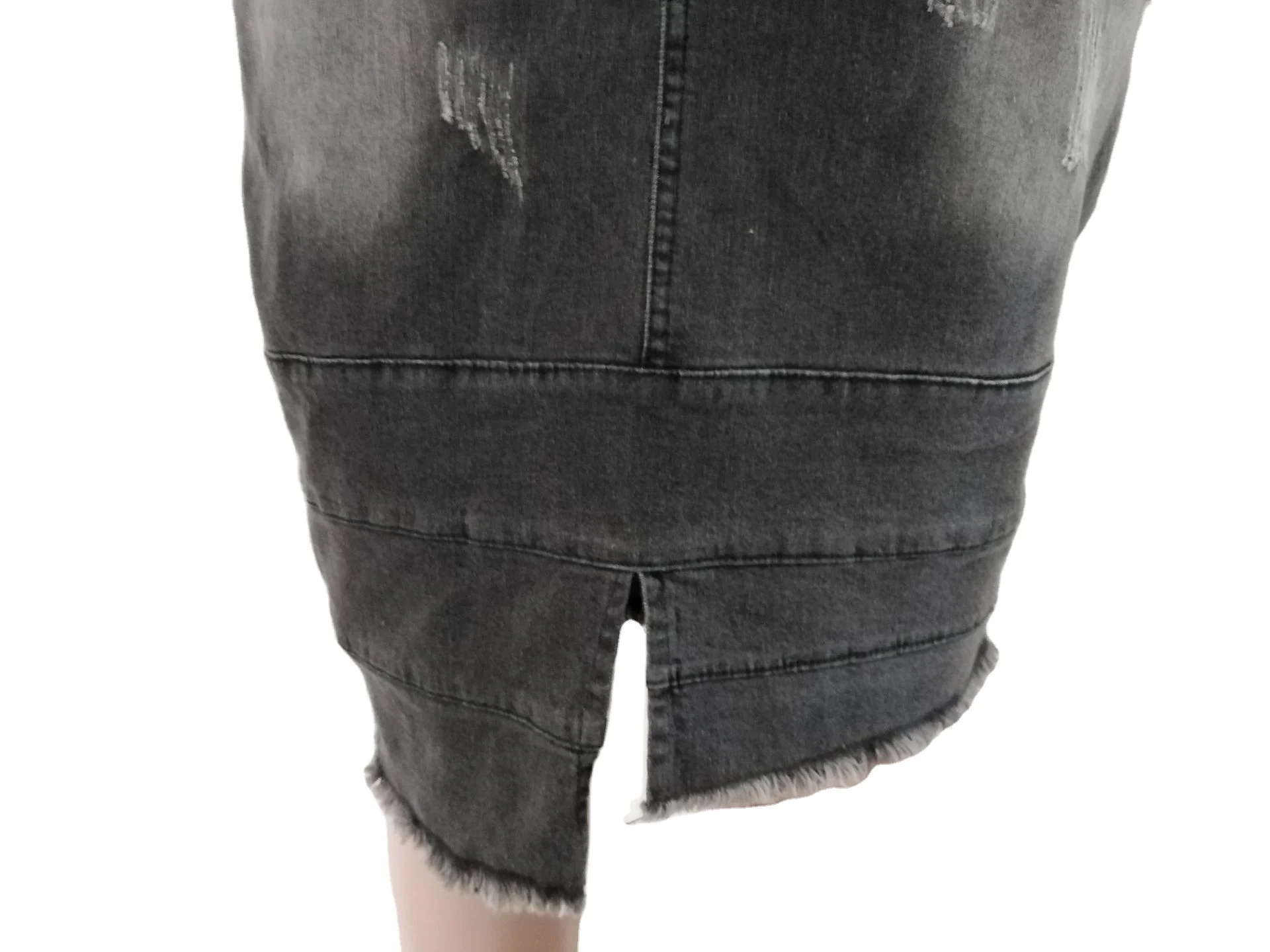 2021 Wholesale New Dress Mid-length Split Tassel High Waist Irregular Skirt Ladies Jeans Skirts Denim Skirts