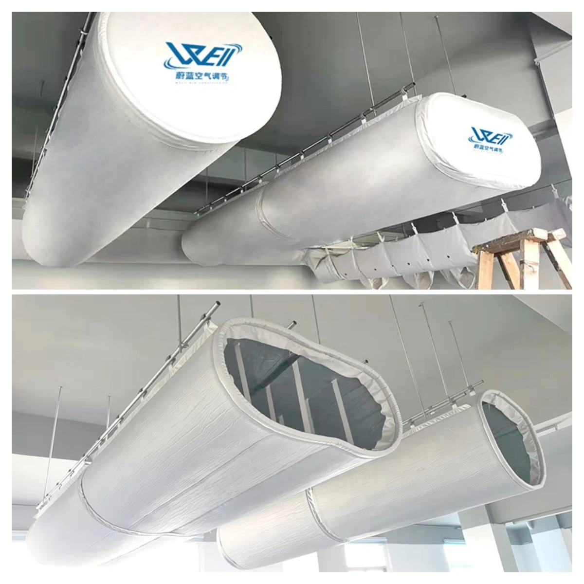 Ventilation Type Fiber Fabric Air Duct Flexible Duct Conditioning PVC Fabric Ducting