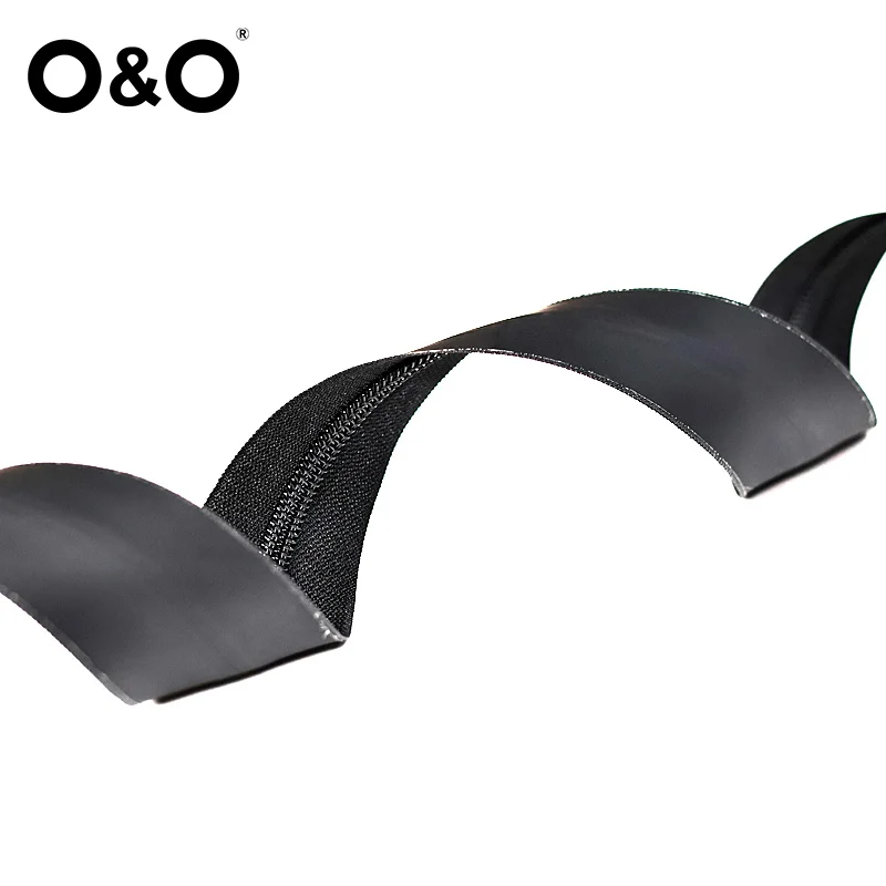 O&O - Wholesale nylon waterproof long chain zipper with PU/ TPU/PVC material waterproof zipper Roll