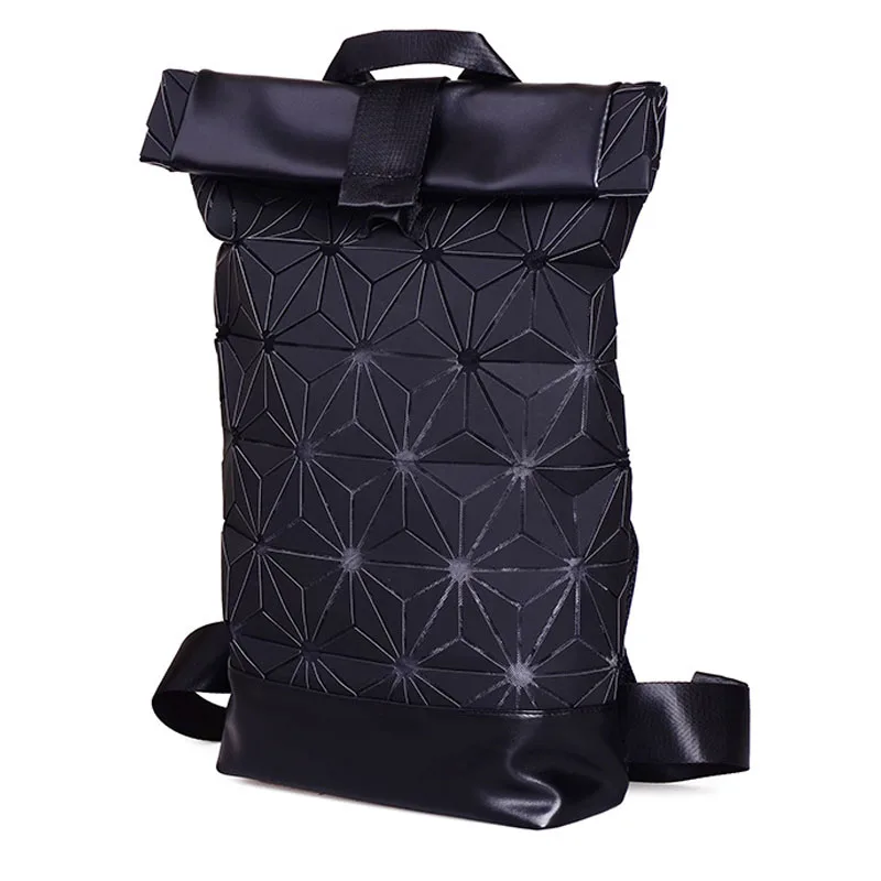 Lumiliu Fashion backpack PVC geometric luminous Reflective backpack 2019 new Travel Bags for School Back Pack