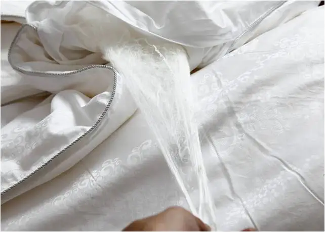 Tussah Silk-Filled Duvet/Quilt with Premium Cotton Shell,for Summer150x210cm Filling Weight300g Ultra Soft Naturally