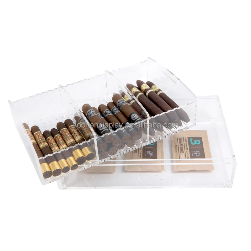 Luxury High Quality Boveda Large Cigar Humidor Cigar Box Case with Lid for 50/75 Cigars