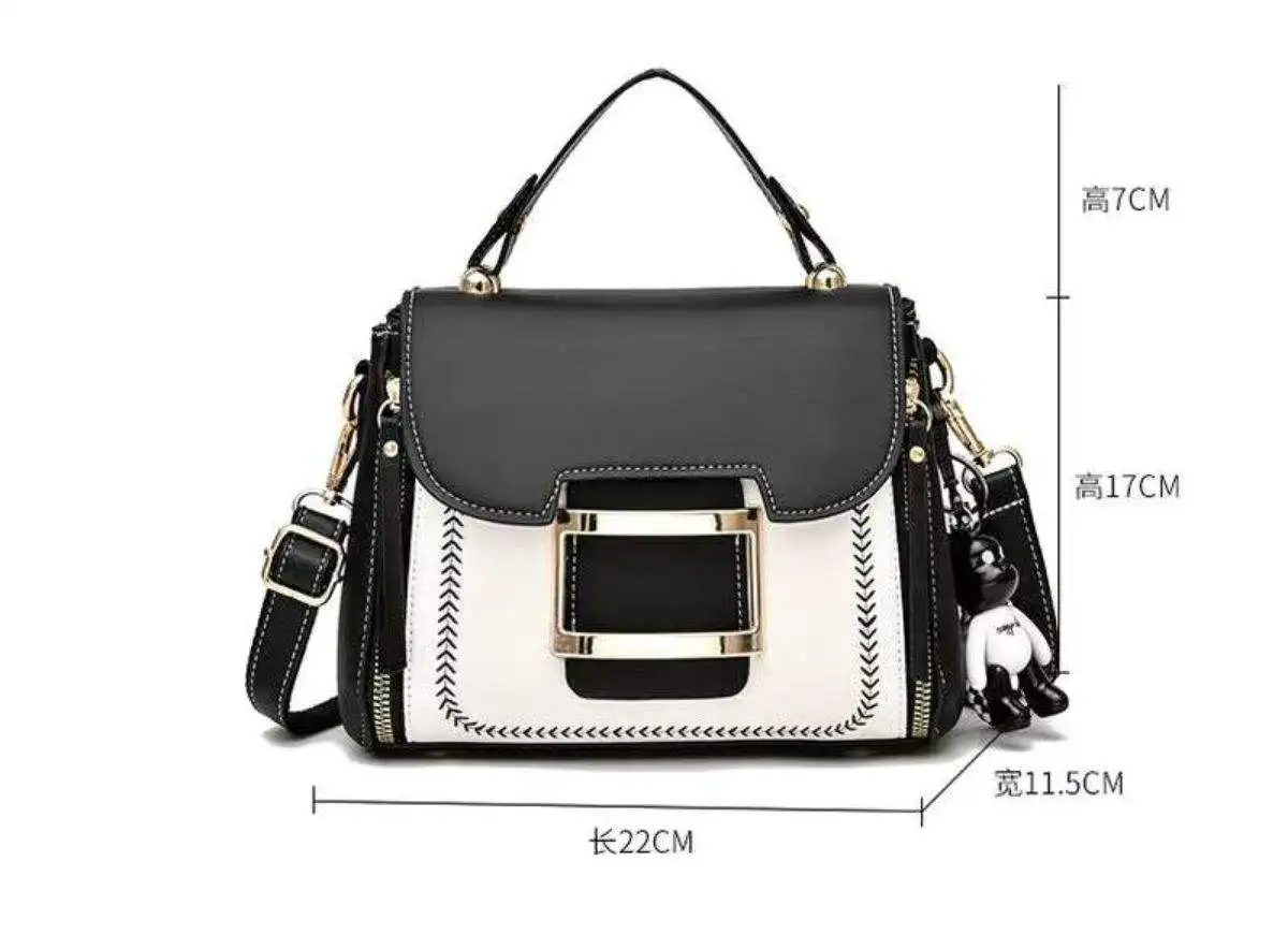 New design hot sale embroidered handbag Pu leather messenger bag ladies shoulder bag purse and handbag