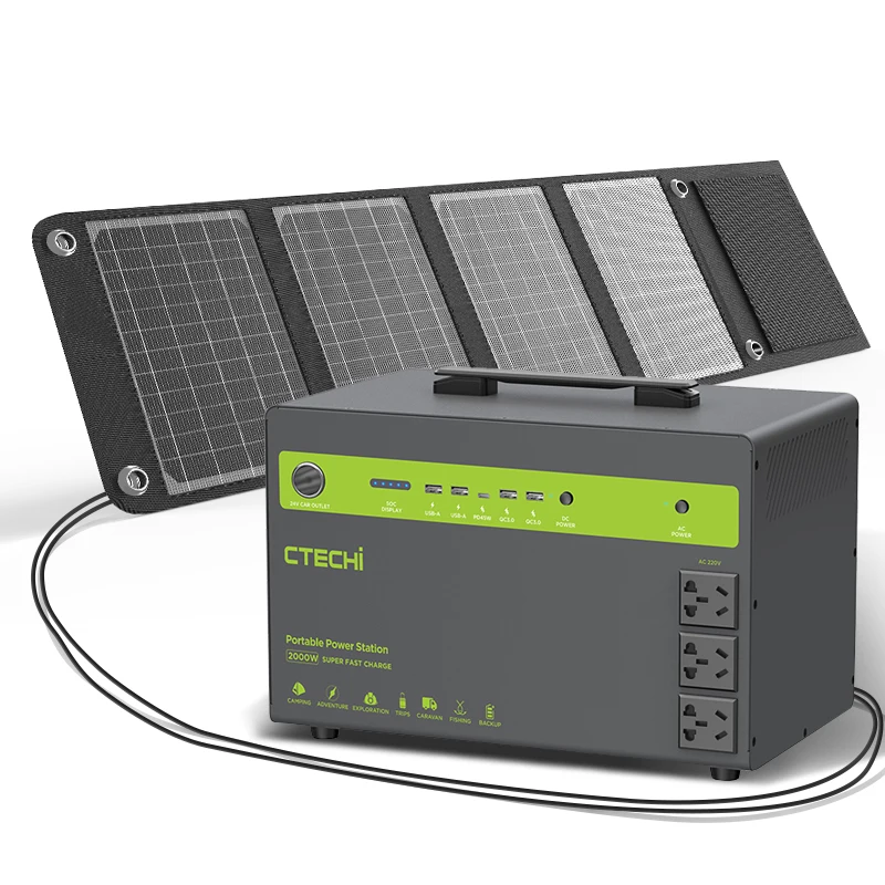 Wireless Phone Charging Lithium Battery 1000w Portable Solar Generator Ups For Home Outdoor Emergency Power Station