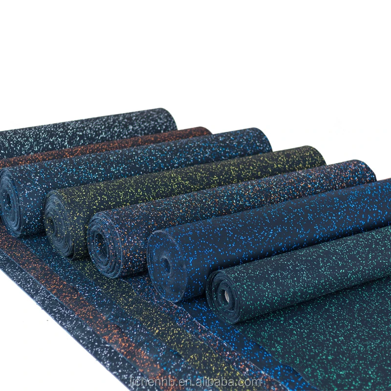 Best quality 15% EPDM multiple color available gym rubber flooring roll mat thickness from 3mm to 12mm