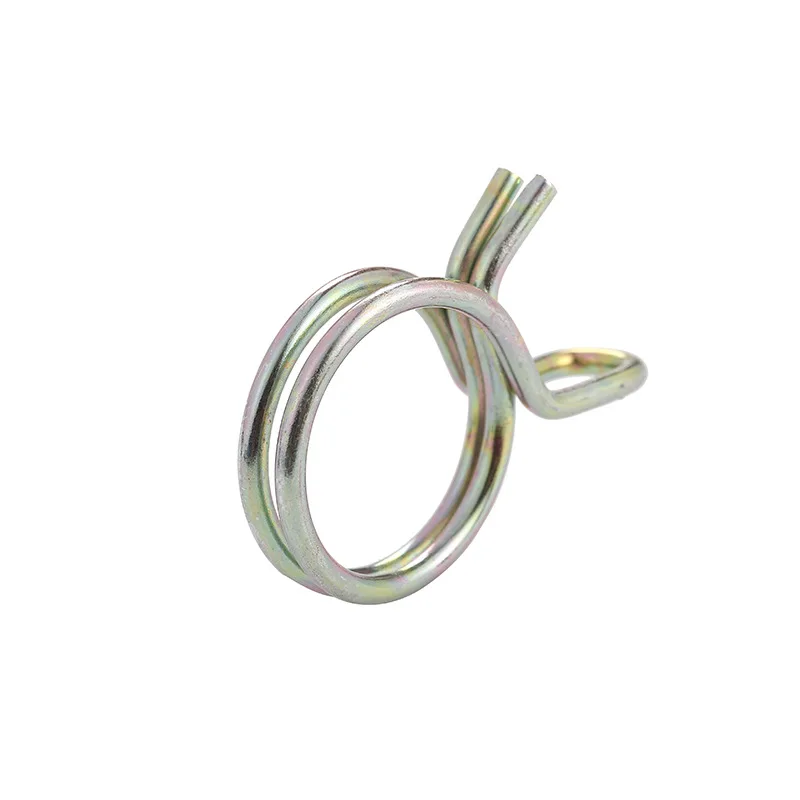 Zinc Plated Double/ Single Wire Spring Spiral Hose Clamp For Washing Machine Hose