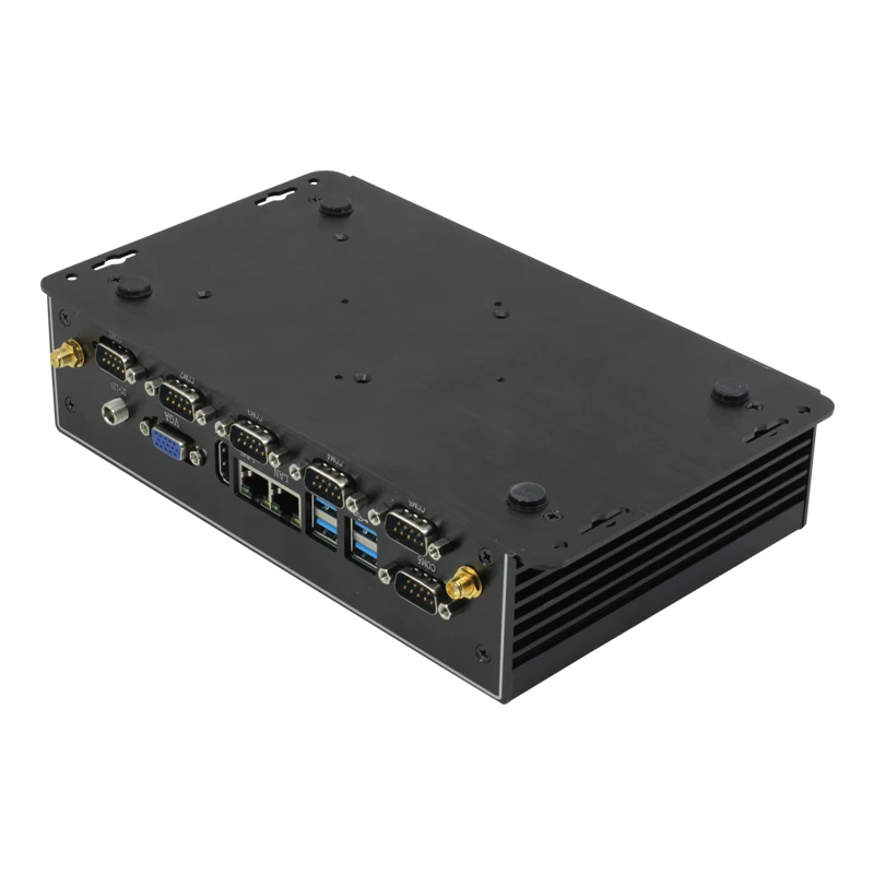 XCY промышленный компьютер J1900 четырехъядерный 2 ethernet 6 RS232 встроенный ПК безвентиляторный