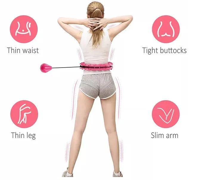 Hula Fitness Hoops Weighted Smart Hula Ring Massager Hoo Kids Gym Equipment Hoola Counting Circle Hoops for Adults Weight Loss