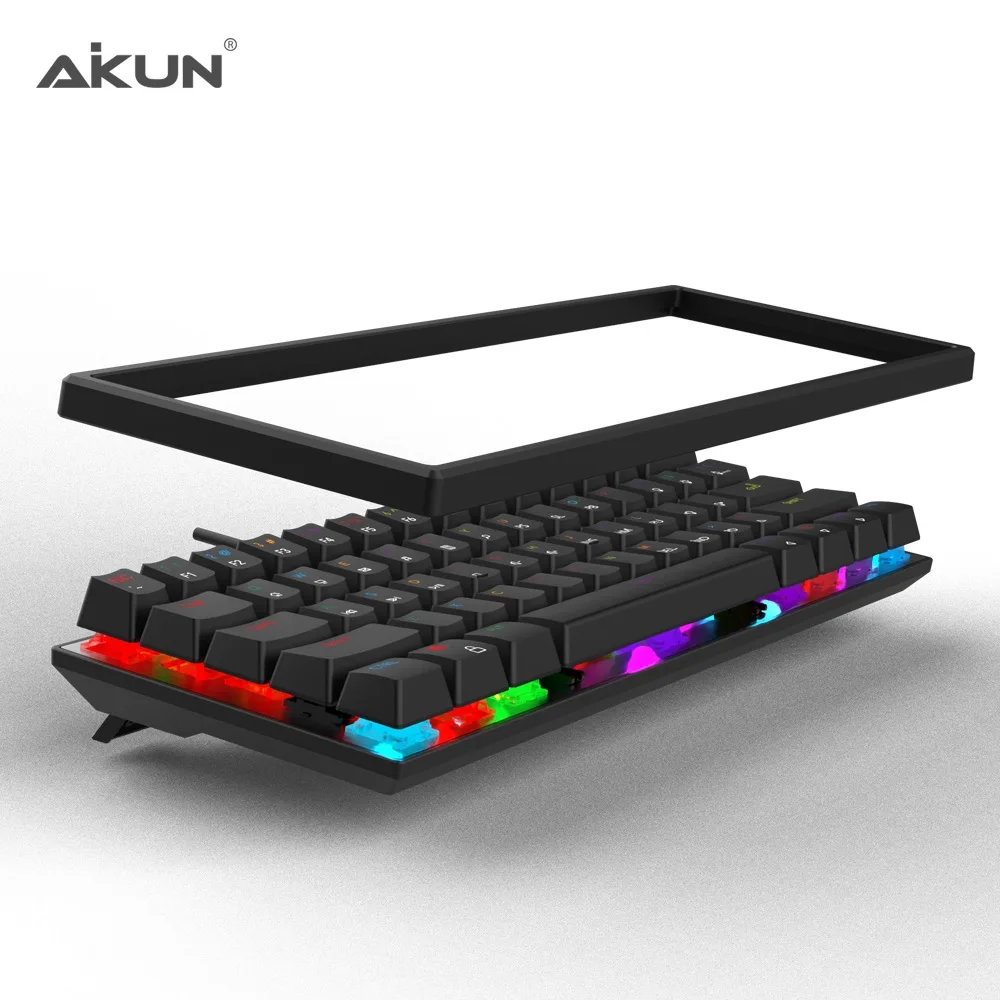 RGB  Factor Gaming Keyboard Mechanical  Professional Mechanical Gaming Keyboard Backlight  MX BLUE Switches ABS + Iron Structure