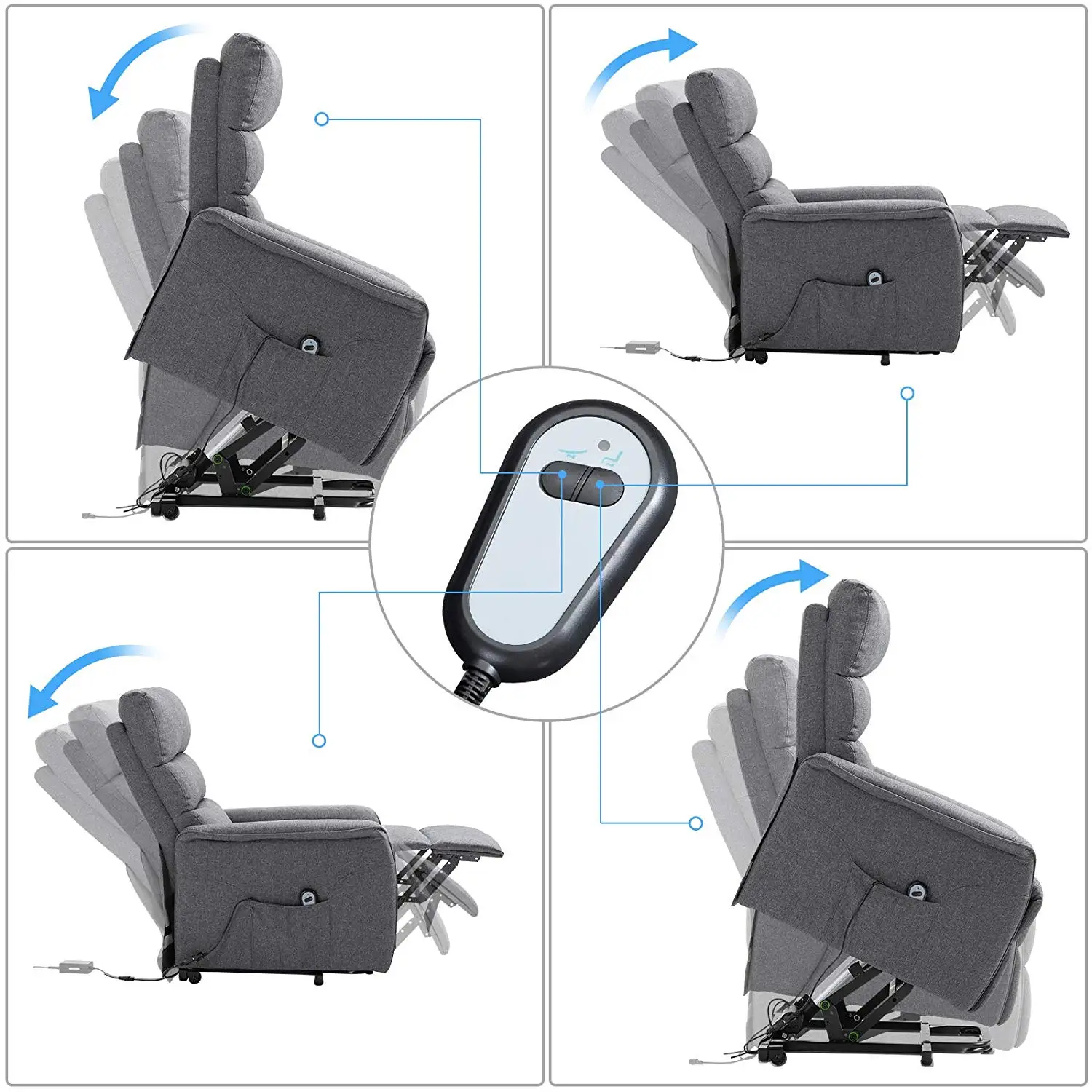 JKY Furniture Power Electric Lift Living Room Luxury One Seater Leisure Relaxing Cinema Theater Seating Recliner Sofa Chair