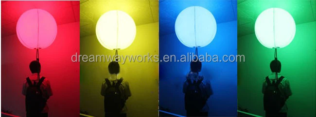 Color changing LED inflatable backpack balloon, led balloon backpack, lighting backpack balloon for advertising