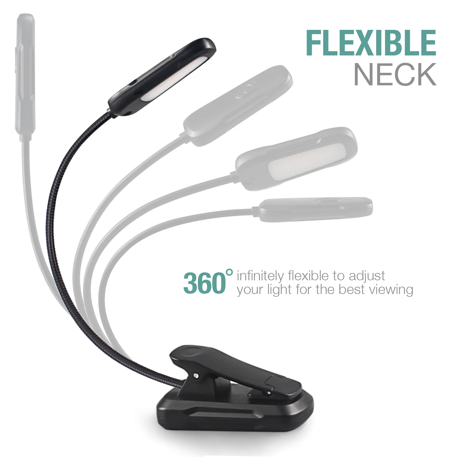 Wholesale Small Adjustable 9 LED Book Lights Clip On for Reading at Night with Amber Warm