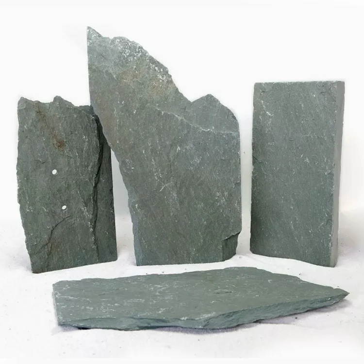 Green Landscape Rock Wild Stone Flakes Stream River Green Stone