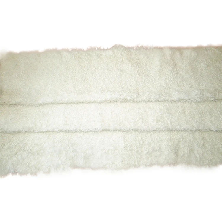 Factory White Curly Kalgan Lamb Fur Skin Big Hair Cheap Price High Quality Kalgan Lamb Fur Plate
