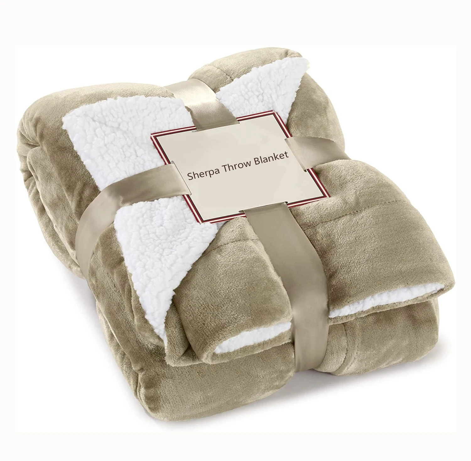 Cobertor Thick Warm 2Ply Flannel Sherpa Fleece Blankets with Customized Design