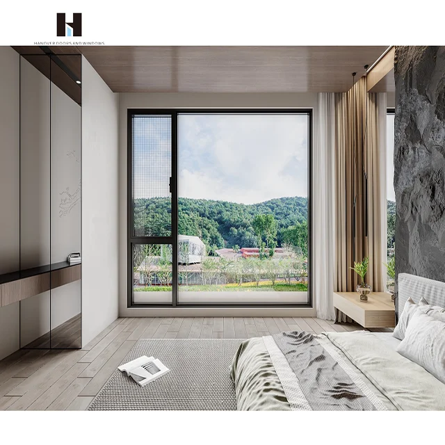 HANNOVER Hot Selling Thermal Break Aluminum Tilt Turn Windows Push Out Replacement Casement Window Double Glass Casement Window