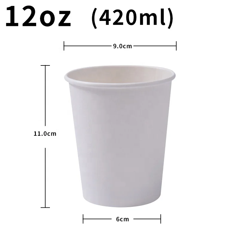 100% biodegradable material Paper Cup with or without lid custom logo custom printing