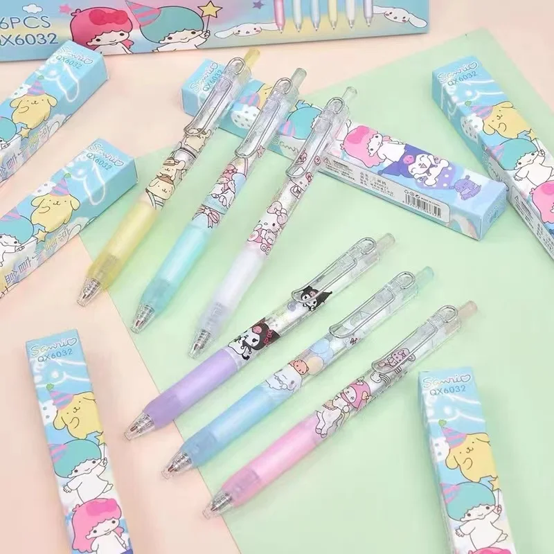 6032 Sanrio Милая мультяшная анимация прижмите слепой ящик нейтральная ручка для учеников начальной и средней школы Подпись
